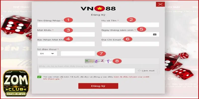 Đăng ký Vn88 1 Các bước đăng ký Vn88 chuẩn xác cho newbie